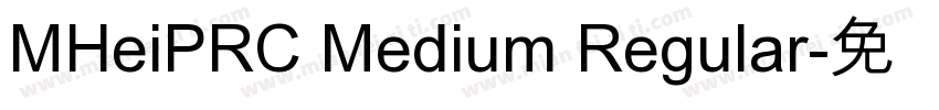 MHeiPRC Medium Regular字体转换